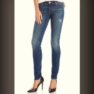 Levi’s 711 Skinny Japanese Selvedge Fabric Distressed Denim Jeans Size 27